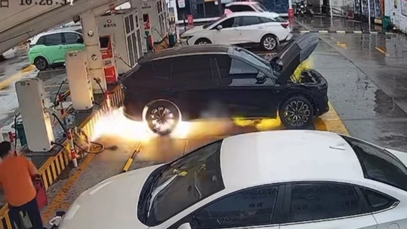 The Zeekr 7X caught fire in China. Credit_ Shuma IT Jun.